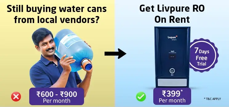 water purifier on rent